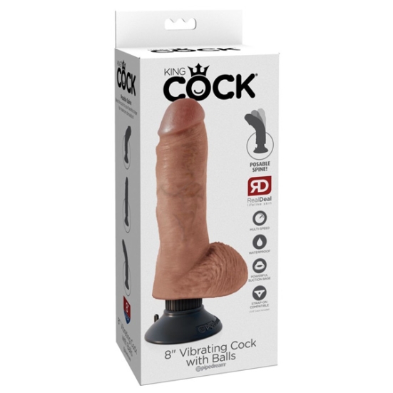 Фаллос-вибратор 8&quot; Vibrating Cock with Balls
