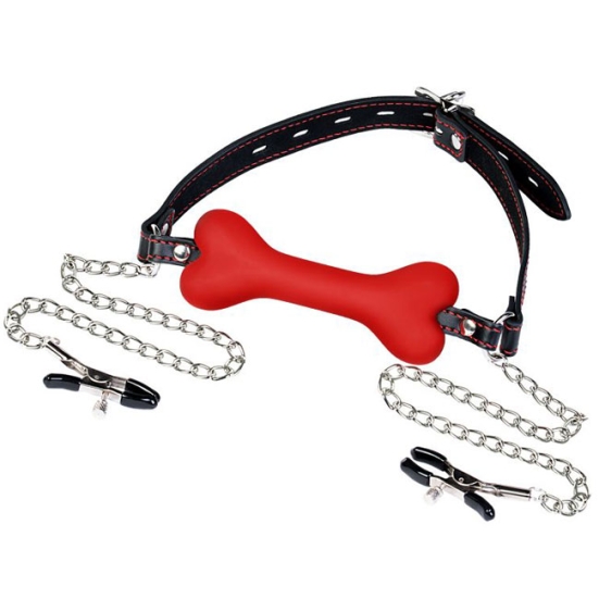 Кляп с зажимами ToyFa Theatre